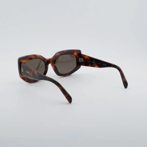 NEW CELINE CL40277I 53E SUNGLASSES HAVANA WOMEN EYEWEAR CELINE Celine CL40277I 53E Sunglasses Havana Cat Eye Frame, Brown main image 3